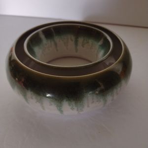 Holly Hill Seagrove NC Pottery Flower Ring / Planter 1998 Signed ARB